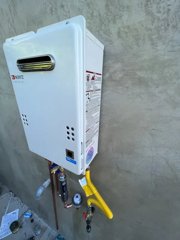 Tankless water heater installation for The Pines homes